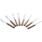 Steak Cutlery 8pcs 4forks + 4 Knives Walnut - Image 5