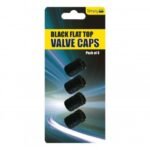 Black Flat Top Valve Caps - Image 3