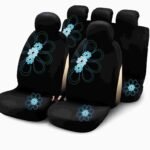 Bottari Seat Cover Set My Spring Flowers Blue  - Image 3