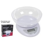 Digital Kitchen Scale 5 Kg White With Bowl Size 16x16x8 - Image 3