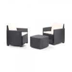 Trinacria 3 Pcs Rattan Sofa Set W/cushion Anth - Image 3