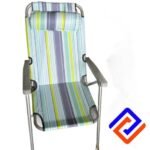 Folding Beach Chair With Adjustable Back- Color As Pic K4 - Image 3