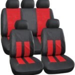 Seat Covers Alaska   Leather Look Black/red - Image 3