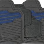 Car Mat  Adonia 4 Pce With Carpet Heel Pad Black/blue - Image 3