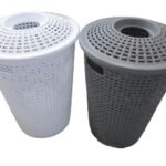 Laundry Basket White Round Large