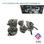 12 Pcs Set Of Pots Stainless Steel Induction K2