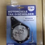 Motorcylcle Tax Disc Black Carbon Heavy Duty