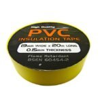 Pk10 19mm X 20m Yellow  Pvc T