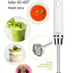 Adler Hand Blender White Stainless Steel 350w - Image 6