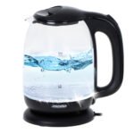 Mesko Black Glass Kettle 1.7l