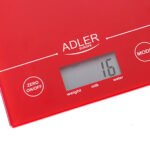 Adler Kitchen Scale 5kg Red Flat Surface 14cm*20cm - Image 4