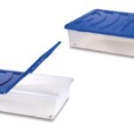 Box Underbed W/openable Lid And Wheels 60x80x19