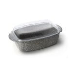 Cuore Di Pietra-stone-coated Non-stick Roast Beef Dish With Glass Lid/