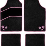 Ladies Set Of 4 Pcs Car Mat Felt Tropical Flower