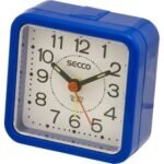 Secco Square Blue Alarm Clock