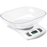 KITCHEN SCALE GLASS WITH CONVENIENT REMOVABLE PLASTIC TRAY 