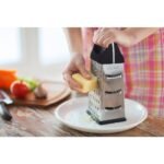 LAMART GRATER 4-SIDED STAINLESS GRATER FOR THE MANUAL GRATING OF CHEES - Image 6