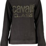 CAVALLI CLASS BLACK SWEATSHIRT WITHOUT ZIP