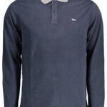 HARMONT  BLAINE MEN BLUE LONG SLEEVE POLO SHIRT