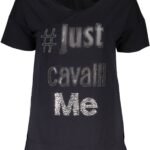 JUST CAVALLI WOMEN SHORT SLEEVE T-SHIRT BLACK